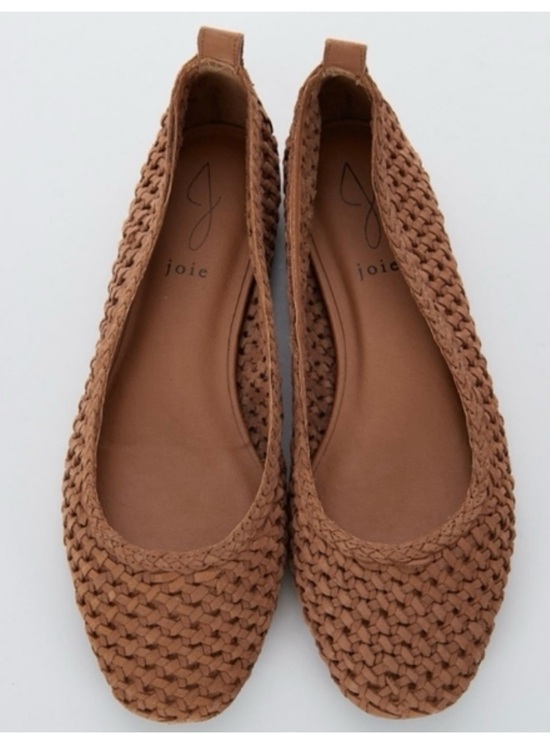 Joie Shoes - Joie Woven minimalist Ballet Flats in Tan Brown